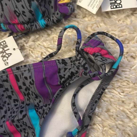 NWT billabong grey leopard bikini L - Picture 3 of 10